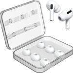 Link Dream 6 Pieces Replacement Ear Tips for AirPods Pro/AirPods Pro 2 (2nd Generation) with Noise Reduction Hole, Silicon Ear Buds Tips with Por