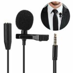 Mini Lavalier Lapel Microphone,Professional Mini Collar Clip Microphone with Connecting Hole for Mobile Phone Live Broadcast Recording Interview