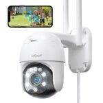 ieGeek 360° Security Camera Outdoor with Color Night Vision, Auto Tracking CCTV Camera Systems,Pan Tilt,1080P WiFi Wireless PTZ Home Wired Camera