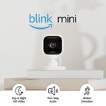 Blink Mini | Indoor plug-in smart security camera, 1080p HD day and night video, motion detection, two-way audio, easy setup, Alexa enabled, Blin