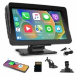 Wireless Apple CarPlay Portable Car Stereo Android Auto Bluetooth with 7 Inch Touchscreen Portable Car Radio with FM Transmitter Voice Control 64