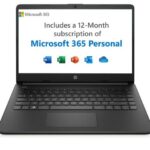 HP 4K559EA#ABU Stream 14s-dq0504sa Laptop, Intel Celeron, 64 GB eMMC, Black, 14"