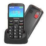 CHAKEYAKE Big Button Mobile Phone for Elderly Easy to Use Basic Cell Phone Dual Sim Free Unlocked Senior Phone with SOS Emergency Button, Chargin