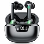 FAMOO Bluetooth Earbuds, Bluetooth 5.3 HiFi Stereo Earphones, Wireless Earbuds with Microphone, IPX7 Waterproof, 35 Hours of Playback, Bluetooth