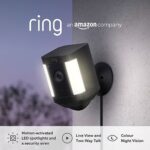 Ring Spotlight Cam Plus Plug-In by Amazon| Outdoor Security Camera 1080p HD Video, Two-Way Talk, Night Vision, LED Spotlights, Siren, alternative