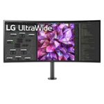 LG UltraWide PC Monitor Curved 38WQ88C, 38 Inch, 21:9 QHD+ 1600p, IPS Display, DCI-P3 95% (Typ.), HDR 10, USB Type-C, HDMI, DIsplayPort, USB 3.0,
