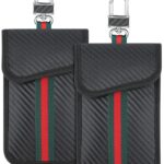 Giftsdad Car Key Signal Blocking Pouch, 2 Pack Faraday Pouch for Car Keys, Keyless Entry Car Keys Pouch, RFID Anti-Theft Faraday Bag for Key Fob,