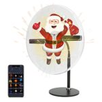 Holographic Projector, 3D LED Hologram Fan WiFi Advertising Machine with Cover, 800x800 Resolution, WIFI APP Operation, for Shop, Bar, Party Adve