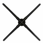 WIFI Control 3D Holographic Projector, LED Holographic Fan Advisement Player 3D Advertising Machine (UK Plug)