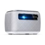 BYINTEK R20 Pro Auto Focus 3D Projector, Smart Home Theater Outdoor Cinema with Rechargeable Battery, DLP Portable Projector Supports 1080P 4K Wi