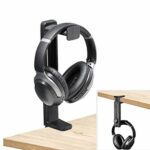 NEETTO HS906 2-in-1 Headset Stand & Stand - Top & Bottom Desk - Gaming Headset Stand and Clamp - Adjustable Height and Rotating Mounting Hook - H