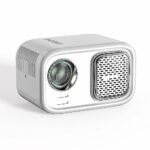 Ptz Projector Can Cast Ceiling Original Color Display Ai Intelligent Voice Watching Film Chasing Drama Bedroom Projector,White