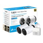 TP-Link Tapo 2K QHD Wireless Outdoor Security Camera, 2-Cam with Hub included, 180-Day Rechargeable Battery, 4MP, Colour Night Vision, AI Detecti