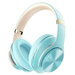 DOQAUS Bluetooth Headphones Over Ear, Wireless Headphones with Mic, 52 Hours Playtime, 3 EQ Modes, Foldable Headphones Wireless with Soft Memory