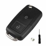 2 Buttons Remote Flip Folding Car Key Shell for VW Volkswagen MK4 Bora Golf 4 5 6 Passat Polo Bora Touran