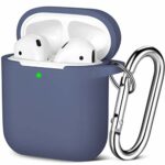 Maledan Compatible with Airpods Case 2 & 1, Silicone Shockproof Protective Airpod Skin Cover, Waterproof [Front LED Visible] Support Wireless Cha