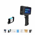 12.7mm Label Printer Smart Handheld Inkjet Printer Qr Bar Lot Code Logo Coding Machine for Glass (Color : Printer with 1 Ink, Size : 1)