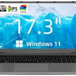 SGIN Laptop 17.3 Inch 8GB RAM 256GB SSD, Laptop Windows 11 Celeron Octa-core Processor Up to 2.8GHz, 1080P FHD PC Notebook with Dual Band WiFi, 2