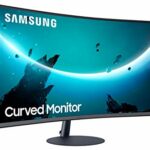 Samsung LC27T550FDRXXU 27" T55 1000R Curved FullHD 1080p Monitor with Speakers - 75Hz, 1920x1080, HDMI, Displayport, VGA, Speakers