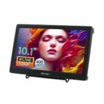 CCTV Monitor 10.1 inch Mini TV, Small HDMI Monitor 1920x1080P Full HD 400cd/㎡, IPS Portable Screen for Raspberry Pi with VGA/VESA/Stand for Compu