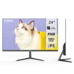 CHiQ 24 Inch FHD Computer Monitor, IPS Panel, 1080p, 75Hz, 100% sRGB, LED, Ultra Slim, Metal Frameless, HDMI, VGA/Audio Output/DP, VESA Mountable