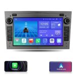 Ossuret Android 12 Car Radio for Opel Antara/Astra H/Combo/Vectra C, 8 Core 7Inch QLED Touchscreen GPS Navigation with Carplay Weather Bluetooth