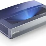 CASIRIS A6 Ultra Short Throw Projector, 4K UHD Triple Laser Projector 2200 ANSI Lumen, 107% BT.2020, Android TV, Dolby Atmos, HDR10 120" Display