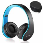Wireless Bluetooth Over Ear Stereo Foldable Headphones, Wireless and Wired Mode Headsets with Soft Memory-Protein Earmuffs, Built-in Mic for Kids