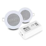 Power Dynamics Bluetooth Ceiling Speakers Complete Installation kit Easy Install Existing Downlight Cut-Out Holes