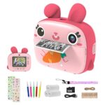 CAMCLID Instant Camera for Kids, 1080P Kids Camera Instant Print with No Ink Print Paper & 32G SD Card,Selfie Digital Camera & Video Camera with