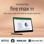 Introducing Amazon Fire Max 11 tablet and Stylus Pen, handwrite notes or doodle ideas anywhere, 64 GB, Grey, without Ads