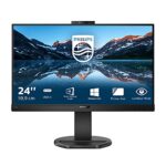 PHILIPS 243B9H - 24 inch FHD Monitor, 75Hz, 4ms, IPS, USB-C Docking, Webcam, Speakers, Height Adjust (1920 x 1080, 250 cd/m², USB-C/HDMI/VGA/DP 1