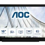 AOC i1601Fwux - 16 inch FHD USB-C Powered Portable Monitor, Smart Cover, Auto Pivot, Low Blue mode, USB-C (DP Alt mode) 1920 x 1080 FHD