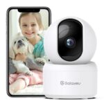 GALAYOU 2K WiFi Pet Camera, Home Security Camera Indoor for Dog, Cat, Baby Monitor Camera, 360° Wireless Camera,Motion Tracking, Night Vision, 2-