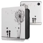 kwmobile Case Compatible with Kobo Libra 2 Case - eReader Cover - Dandelion Love Black/White