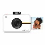 KODAK Step Touch Instant Camera with 3.5 Inch LCD Touchscreen Display (White) Bluetooth Printer with ZINK Technology, 1080p HD Video, 10x Zoom &