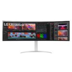 LG UltraWide Monitor Curved 49WQ95C, 49 Inch, DQHD (5120x1440 px), 144Hz, Nano IPS Display, VESA Display HDR 400, Nvidia G-sync Compatible, AMD F