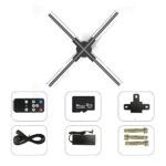 40-115cm HD 3D Advertising Projector Fan Wifi Led Sign Display Holographic Lamp Multifunction 3D Projector Light Images Video (Color : E, Size :