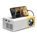 Mini Projector Portable Native 720P Pocket Video Projector, 120'' Display Home Projector, 6000 Lumens Movie Projector Compatible with TV Stick/Sm