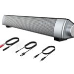 VersionTech PC Soundbar,Wired & Wireless Bluetooth BT Computer Speakers with Remote Control,Portable USB Home Theater Stereo Sound Bar for Deskto