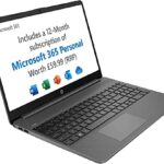 HP 15.6” Full HD Laptop PC 15s-eq1054sa, AMD Athlon 3020e, 4GB RAM, 128GB SSD, Radeon Graphics, Windows 11 in S Mode, Microsoft 365 Personal 12 m