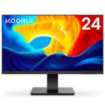 KOORUI 24 Inch Monitor, IPS Computer Monitors, 75Hz, 5ms, 16:9 Full HD (1920 x 1080), HDMI/VGA, VESA Mountable, Low Blue Light, 99% SRGB, Eye Car