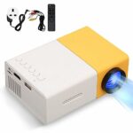 Mini Projector, HD 1080P HiFi Portable Movie Projector, Smart Home Projector with HDMI, USB, Storage Card, AV, for Smartphone, for PS4, for PS5,