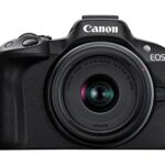 Canon EOS R50 Black + RF-S 18-45mm F4.5-6.3 IS STM Lens – Mirrorless camera for on-the-go content creators, shooting stills and videos with an ul