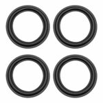 sourcing map 4.5 Inch Speaker Rubber Edge Surround Rings Replacement Parts for Speaker Repair or DIY 4pcs