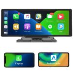 Hodozzy 10.26" IPS Touchscreen Portable Wireless Apple Carplay Car Stereo, Car Radio in Dash Navigation Unit Player with Bluetooth Hands-Free/FM