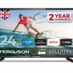 Ferguson F2420RTS -12 Volt 24 inch Smart 12-volt LED TV with streaming apps and catch up TV built-in | Made in the UK, Black