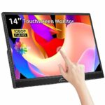 Portable Monitor TouchScreen Kenowa 14" HDR 1080P IPS Full HD Eye Care Touch Screen Monitor Small External Display with HDMI USB Type-C for PC Co