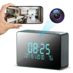 Hidden Camera Digital Clock, Indoor Security Camera, Baby Pet Dog Camera, Portable Mini Spy WiFi Wireless Camera, Motion Detection 1080P HD Secre