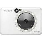 Canon Zoemini S2 (Pearl White) - Slimline Instant Camera and Pocket Photo Printer, Ideal for Snapping Selfies with a Built in Mirror and Ring-Lig